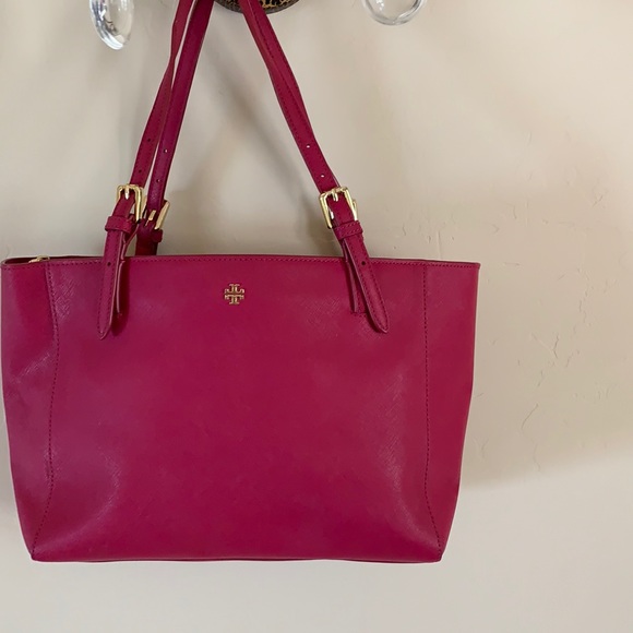 Tory Burch Handbags - Tory Burch Dark Fuchsia Pink Medium/Large Tote